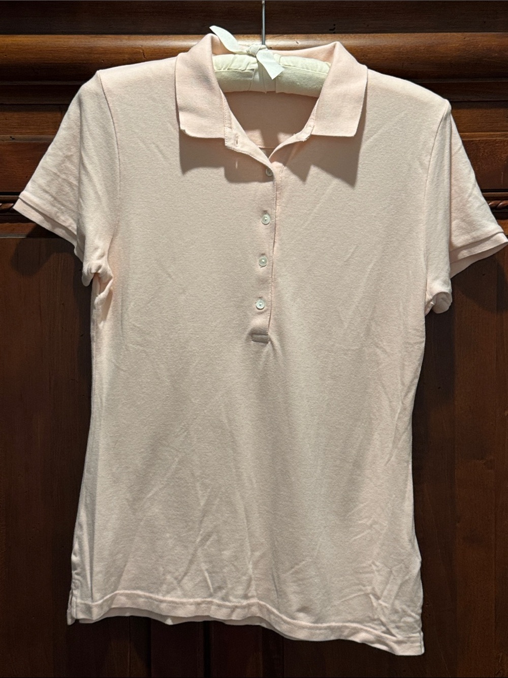 Petar Miller Women's Short-Sleeve Polo Top in Light Pink